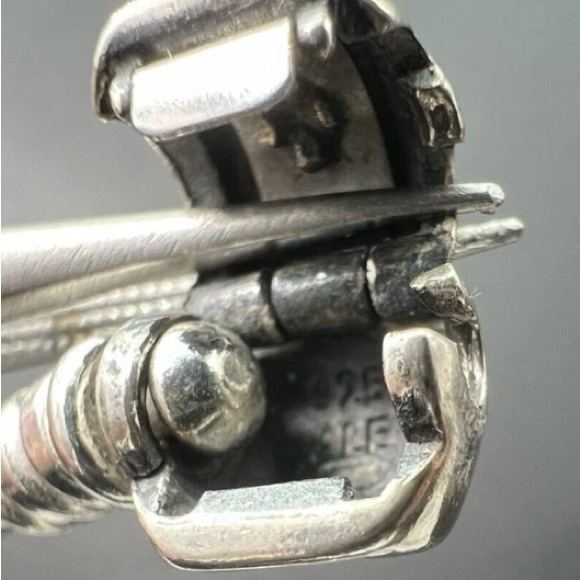 PANDORA~MOMENTS~STERLING SILVER 925~SNAKE CHAIN CHARM BRACELET 8”~EUC - Picture 4 of 4